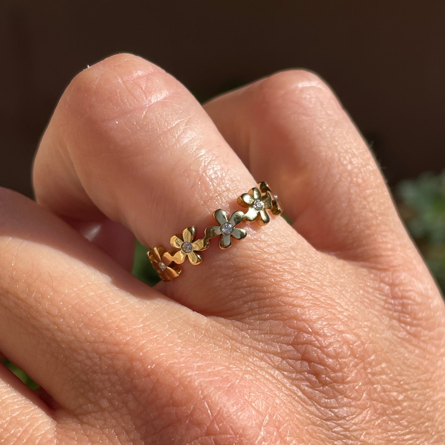 Anello fiorellini in 2 colori