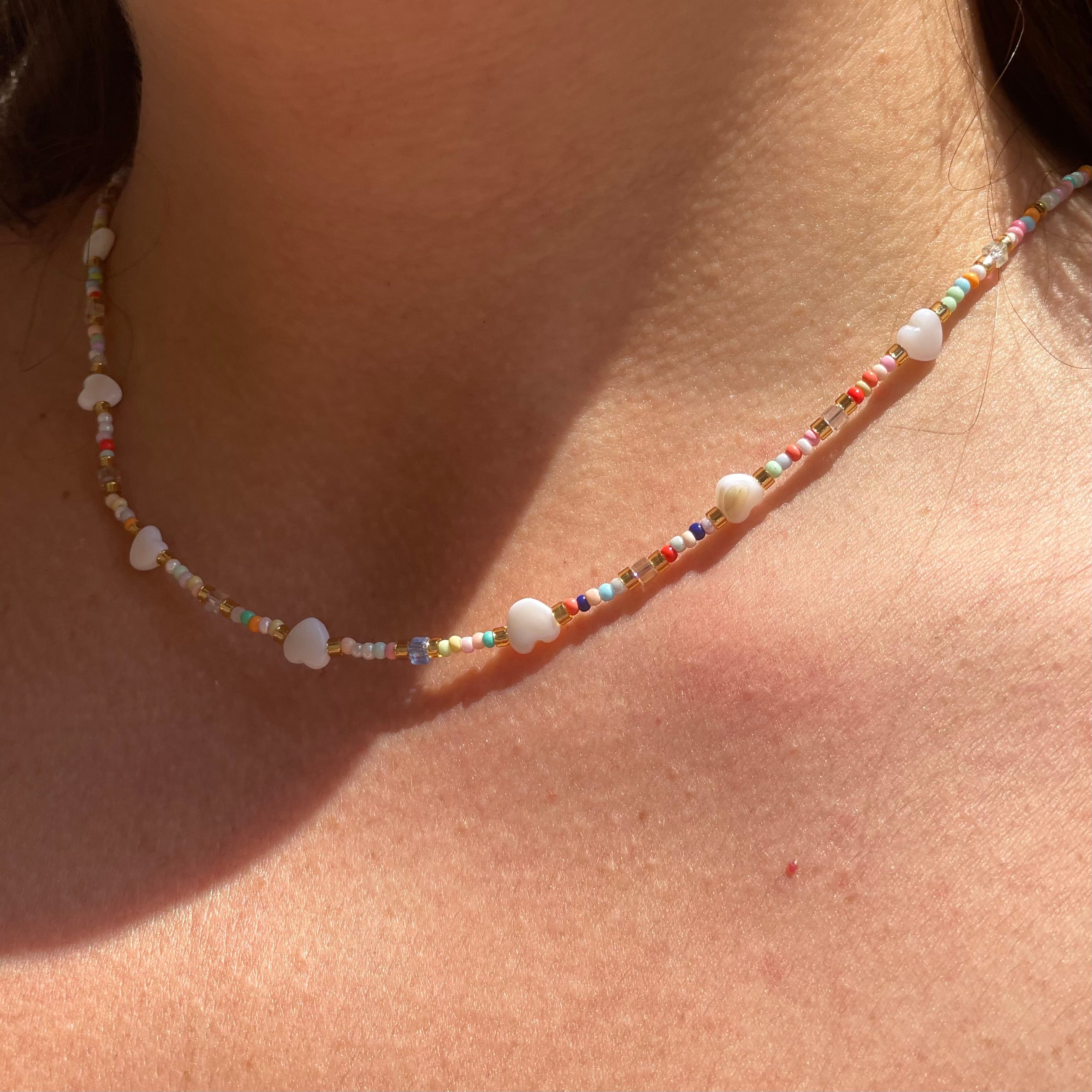 Collana Solea e cuori in 2 colori