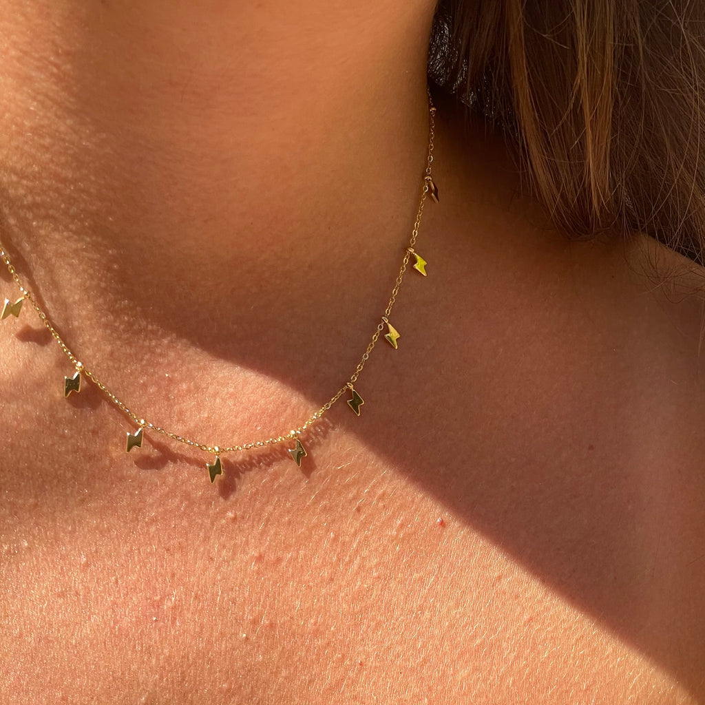 Collana con fulmini in 2 colori