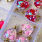 Charm Cuore a pois in 2 colori