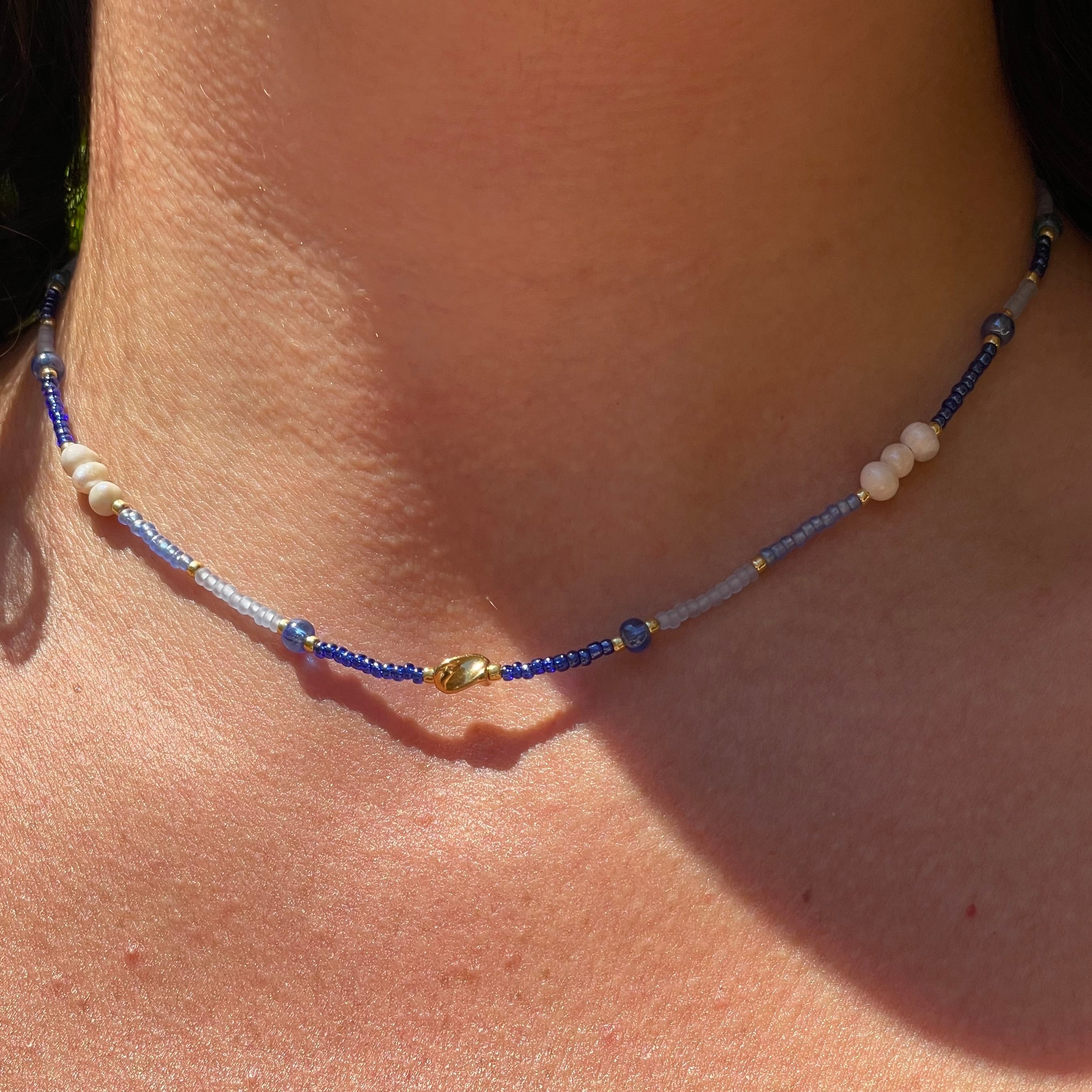 Collana perle soffuse in 4 colori