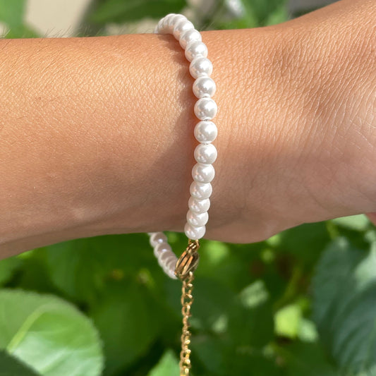 Bracciale di perle in 2 colori