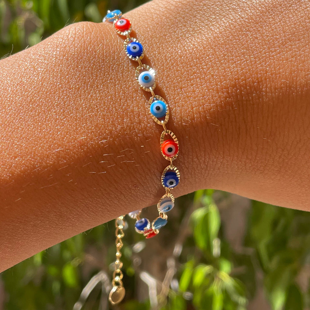 Bracciale con occhio di Allah in 9 colori