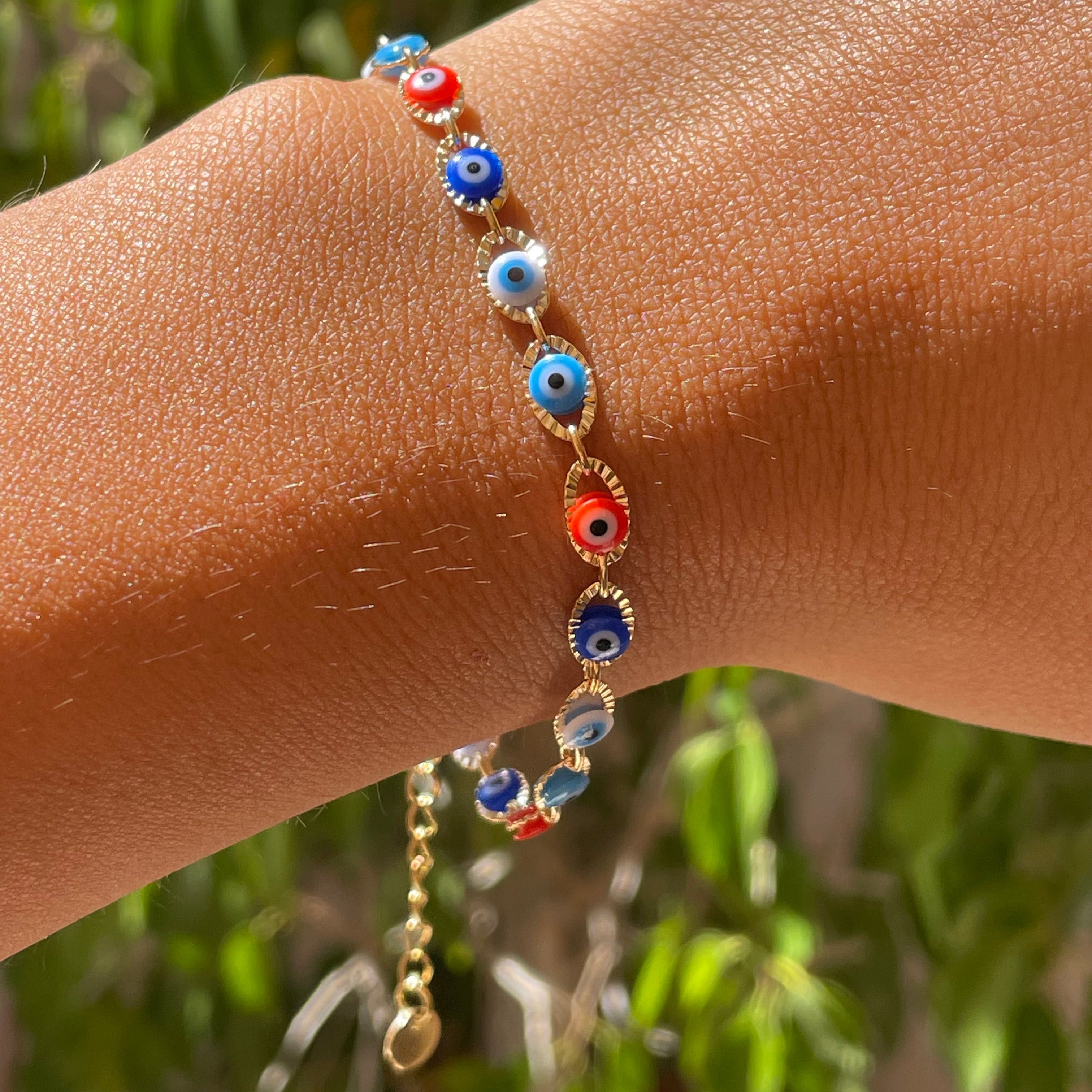 Bracciale con occhio di Allah in 9 colori
