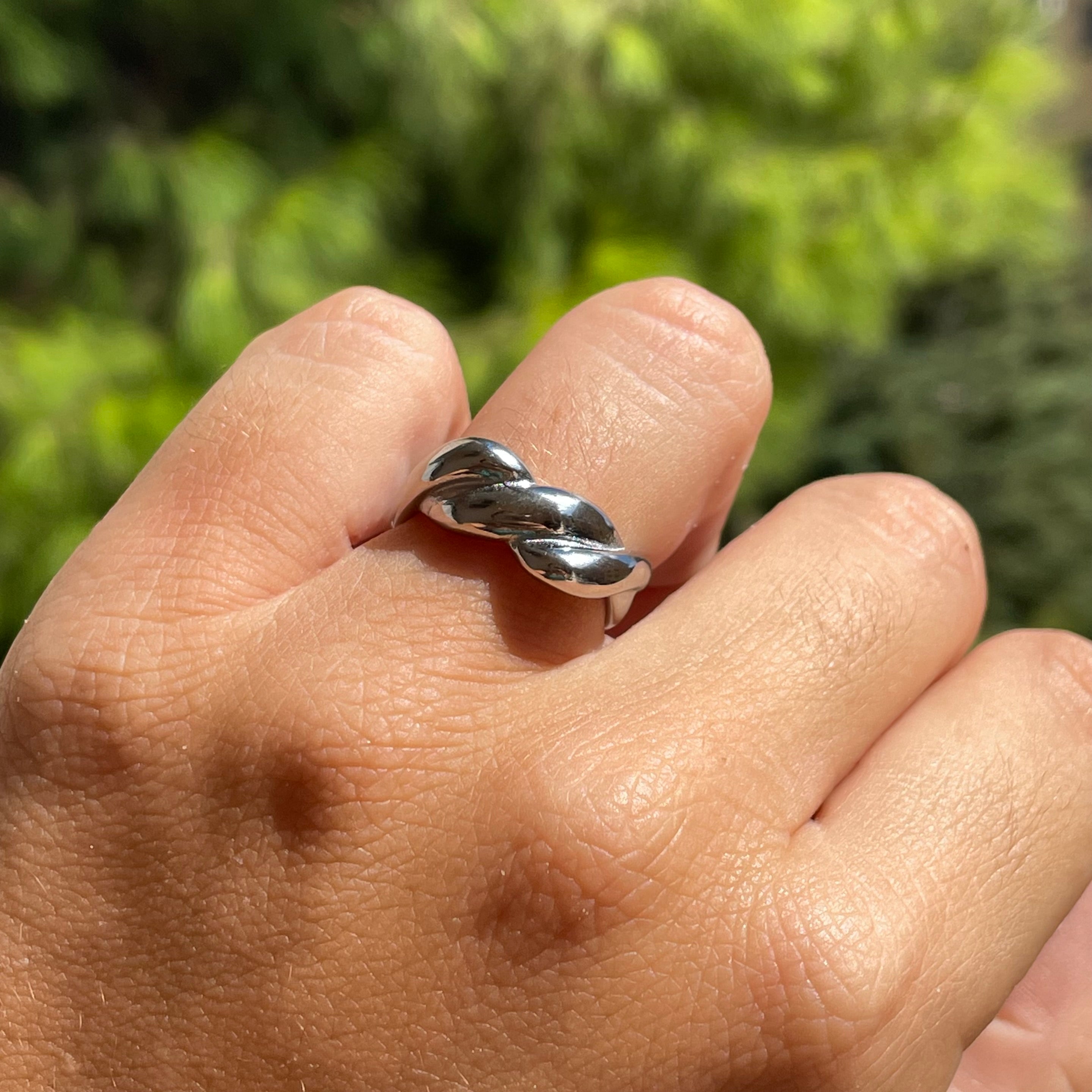 Anello knot in 2 colori