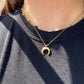 Collana mezza luna in 2 colori