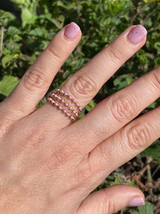 Anello a tre fasce in 7 colori