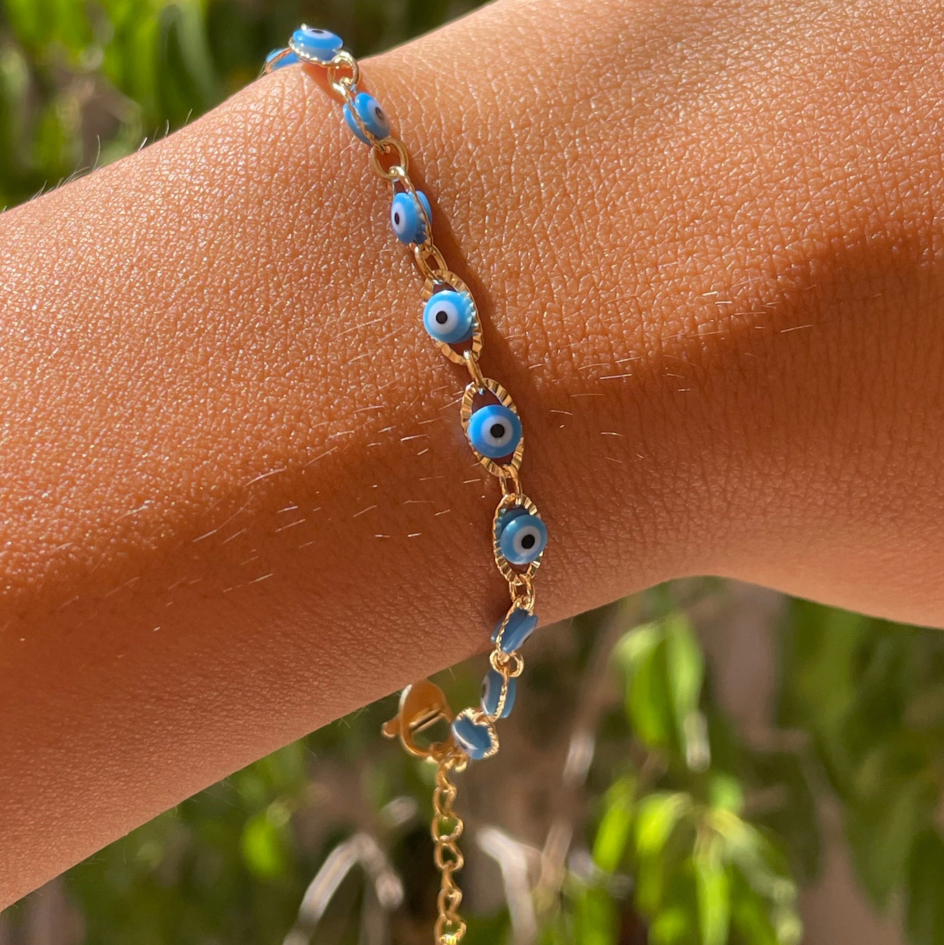 Bracciale con occhio di Allah in 9 colori