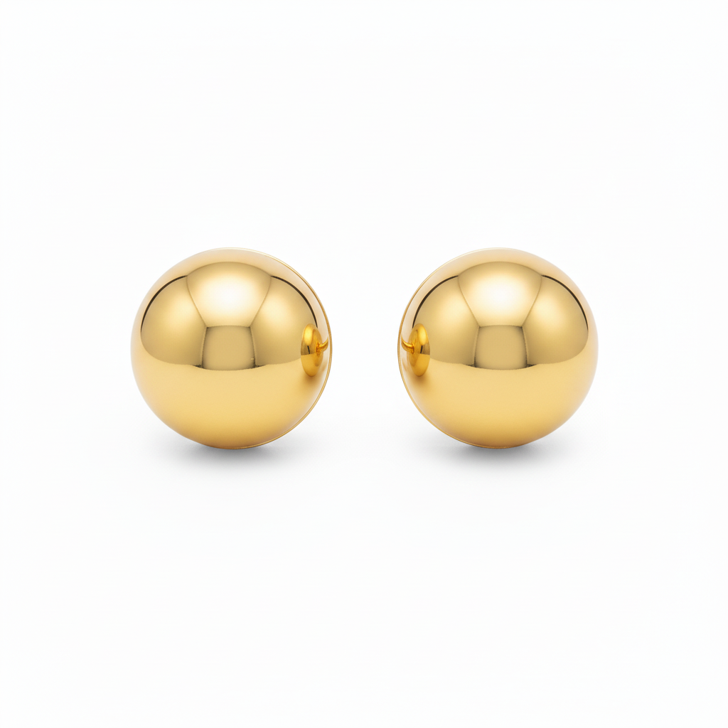 Orecchini bottone in 4 dimensioni