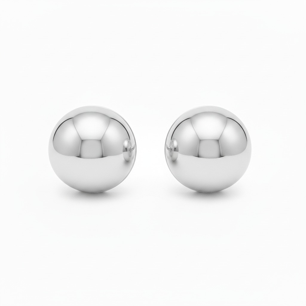 Orecchini bottone in 4 dimensioni