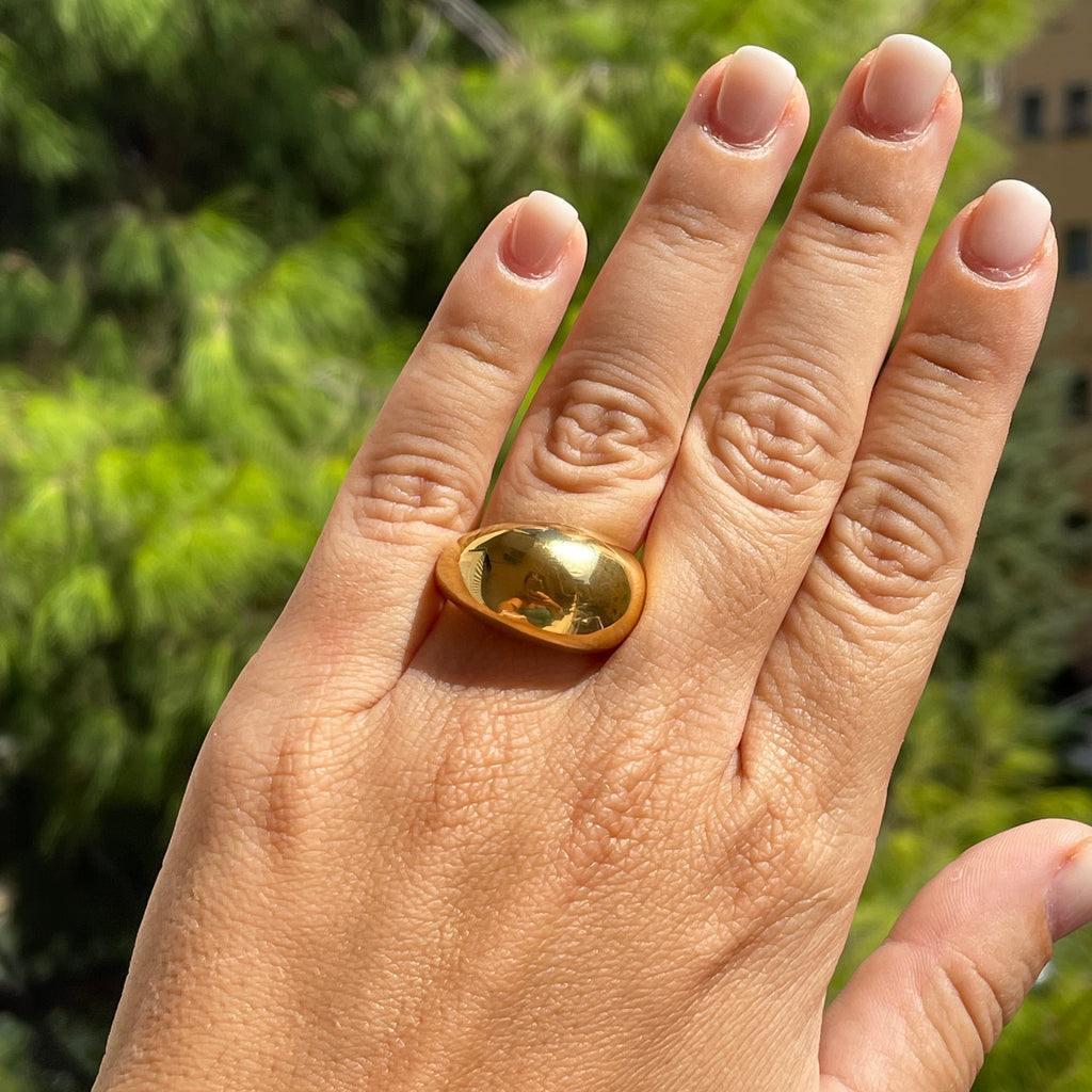 Anello bold lucente in 2 colori