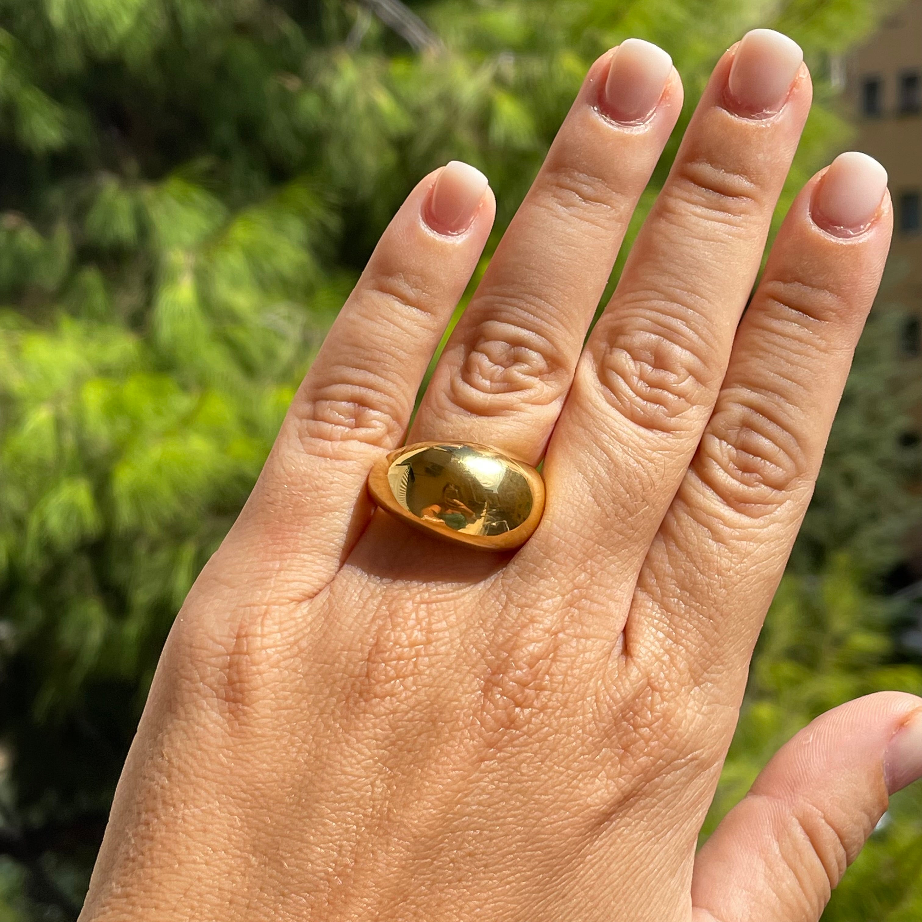 Anello bold lucente in 2 colori