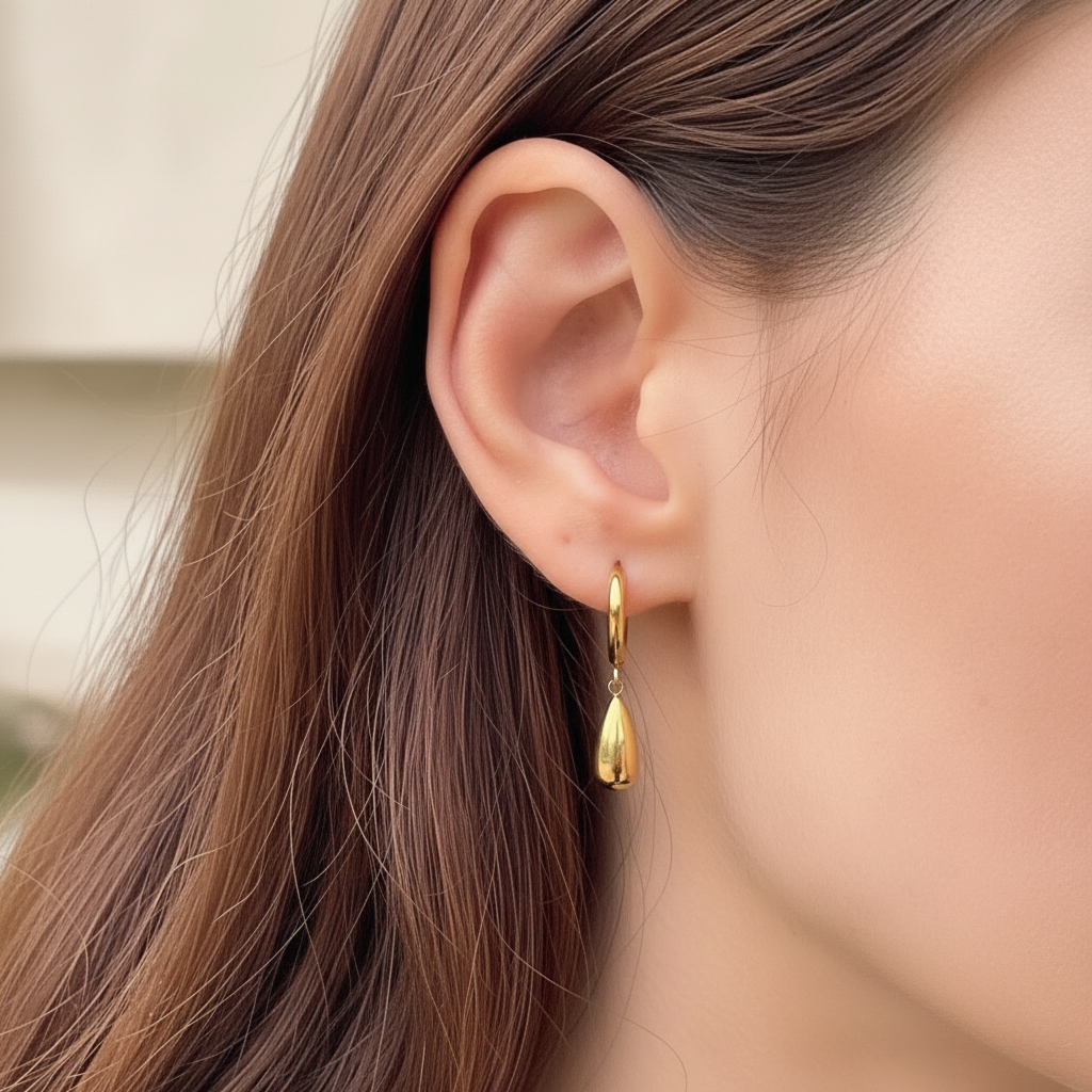 Orecchino goccia pendente