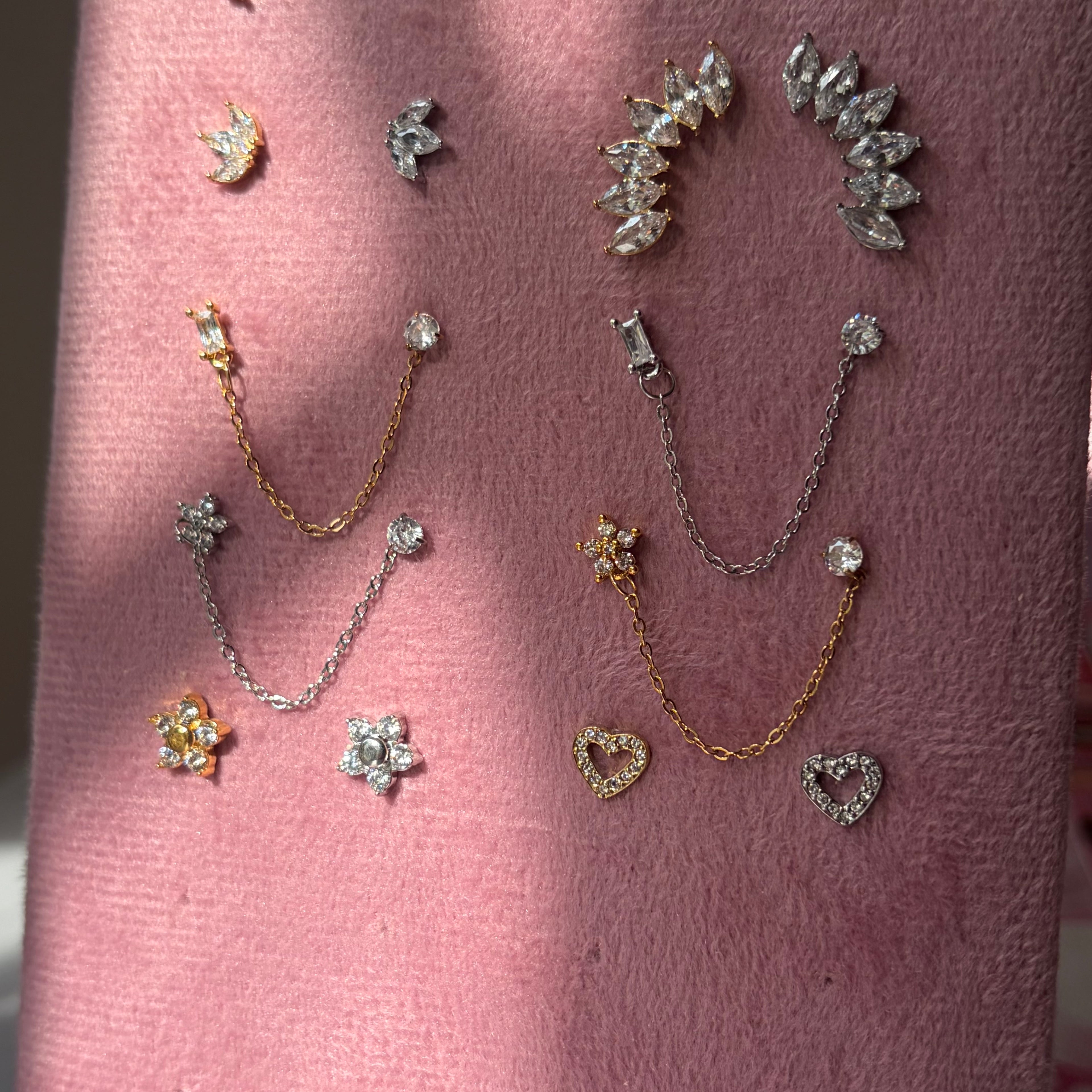 Piercing cuoricino in 2 colori