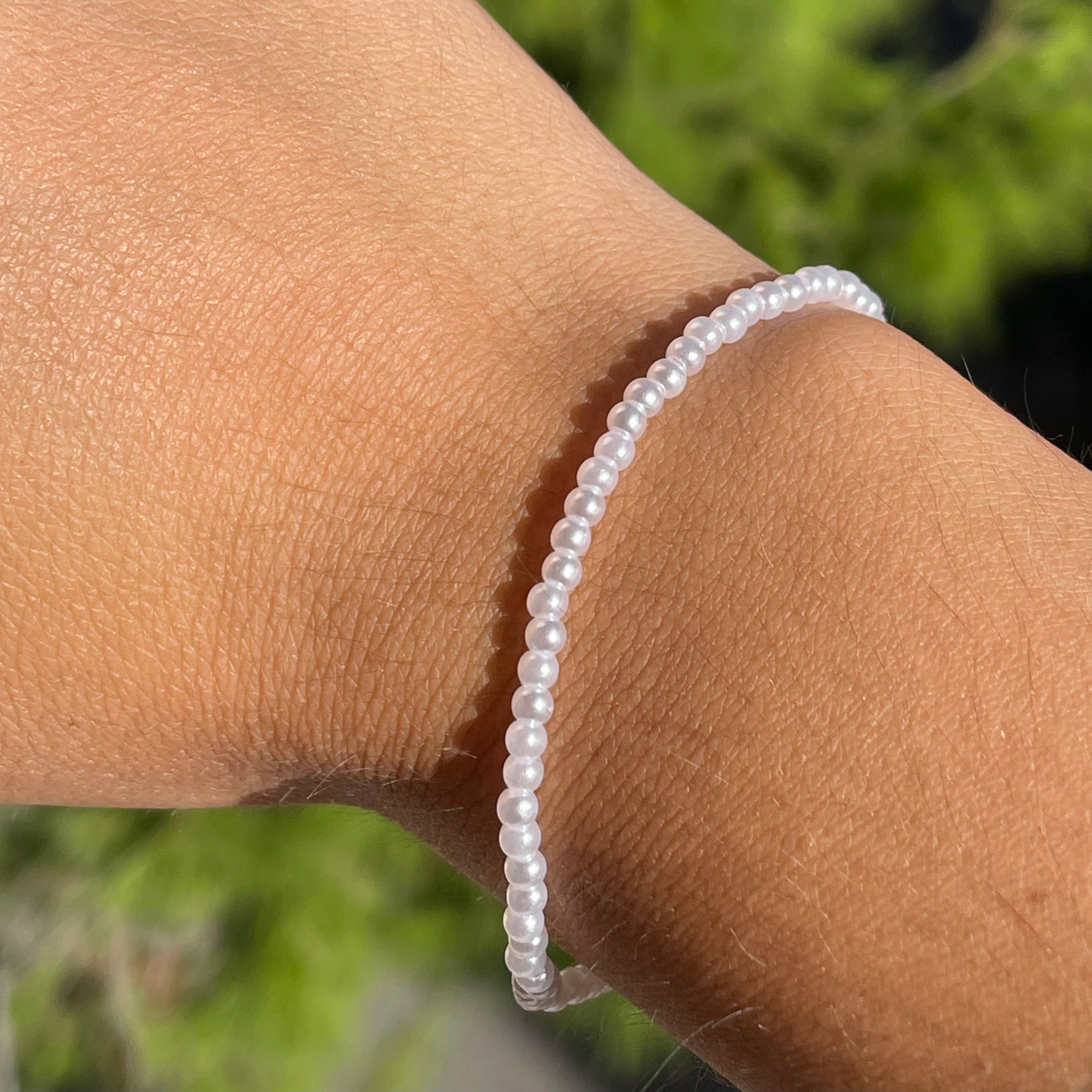 Bracciale piccole perle in 2 colori
