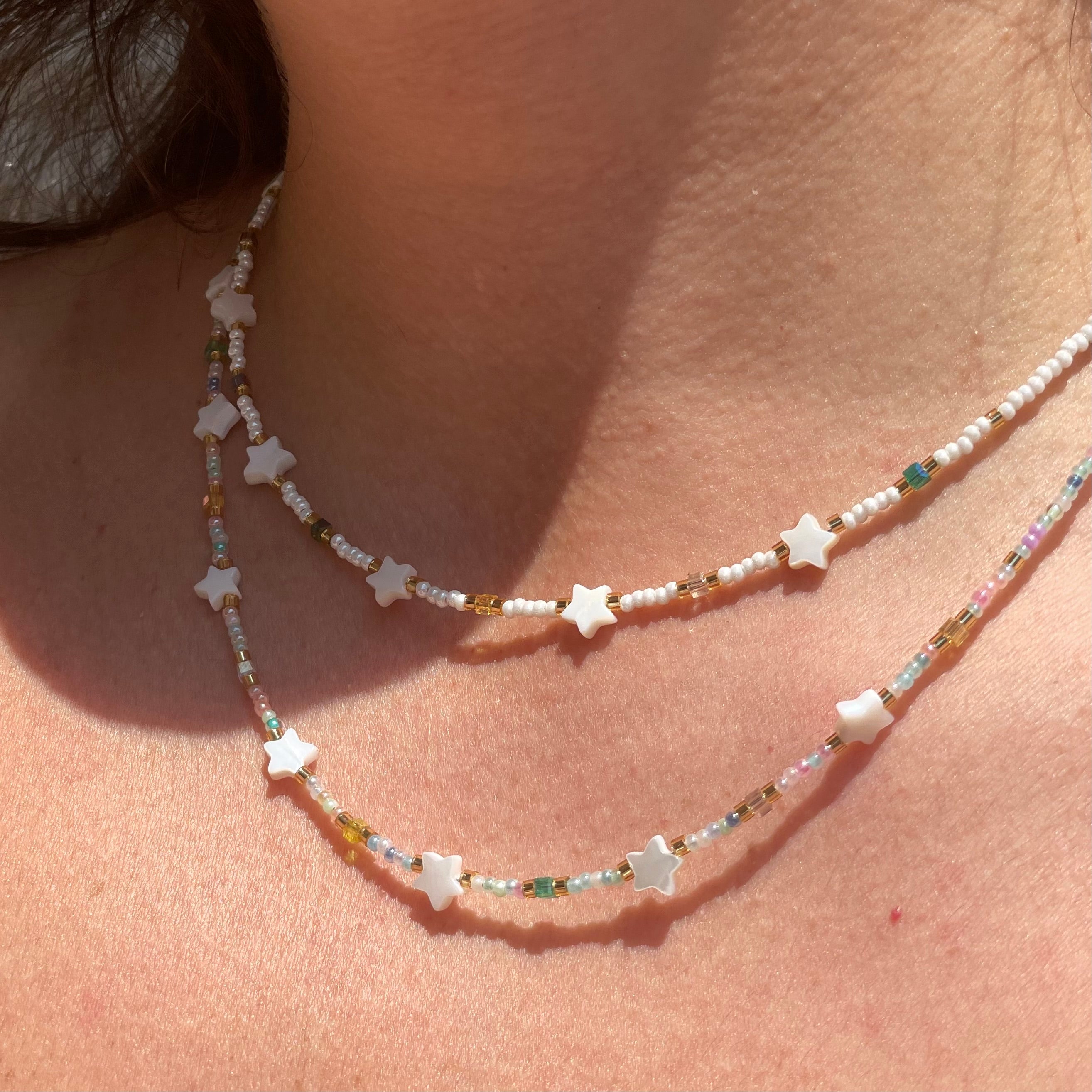 Collana Solea e stelle in 2 colori