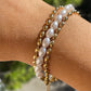 Bracciale di perle ovali in 2 colori