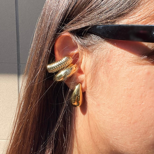Ear cuff liscio grande in 2 colori