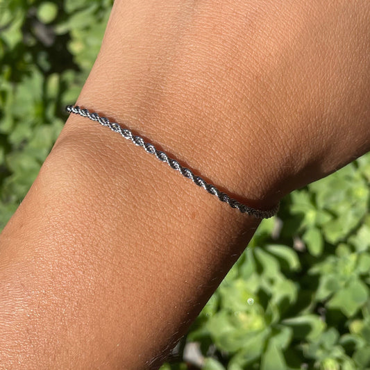 Bracciale intrecciato in 2 colori