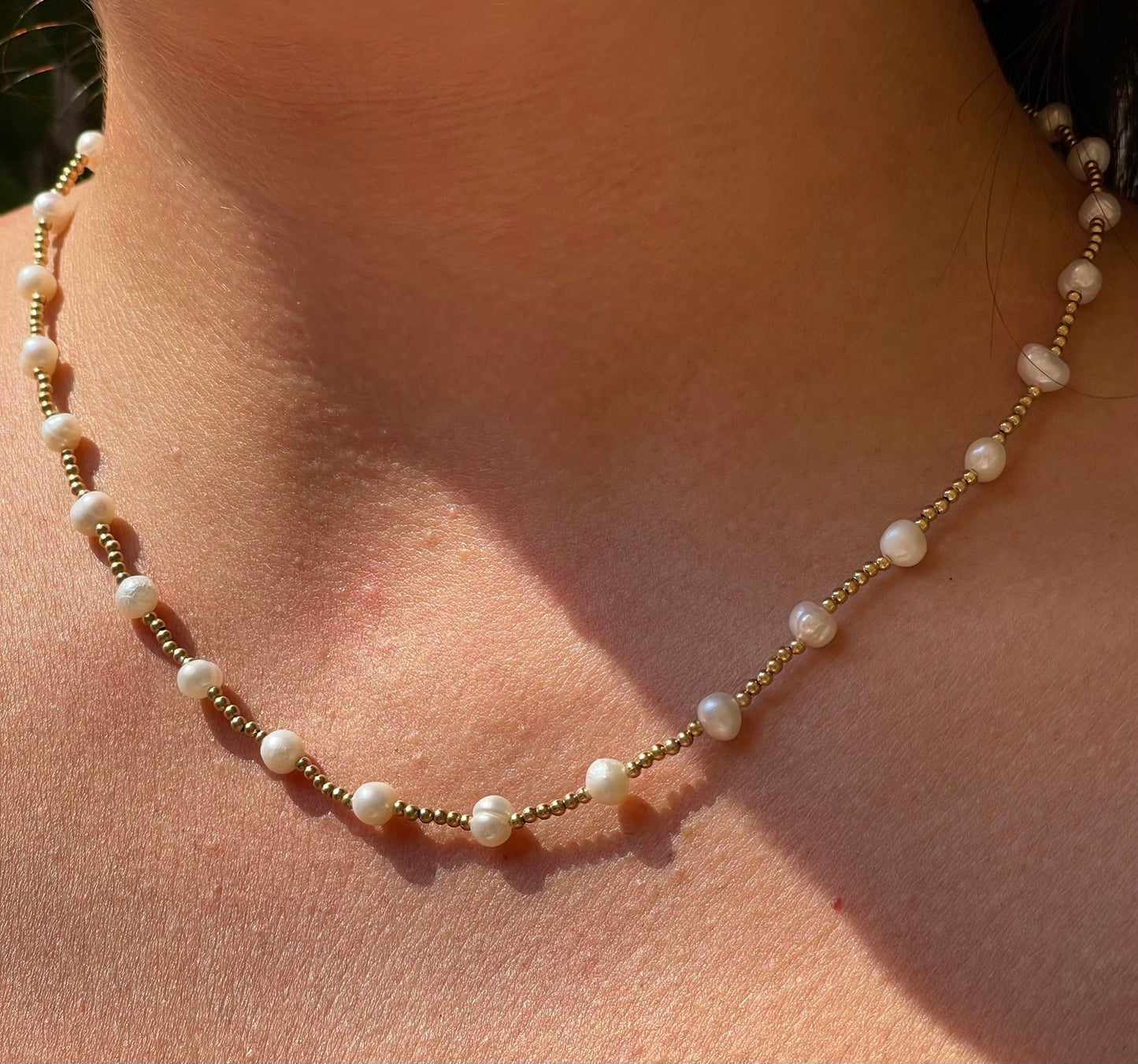 Collana con perle e perline