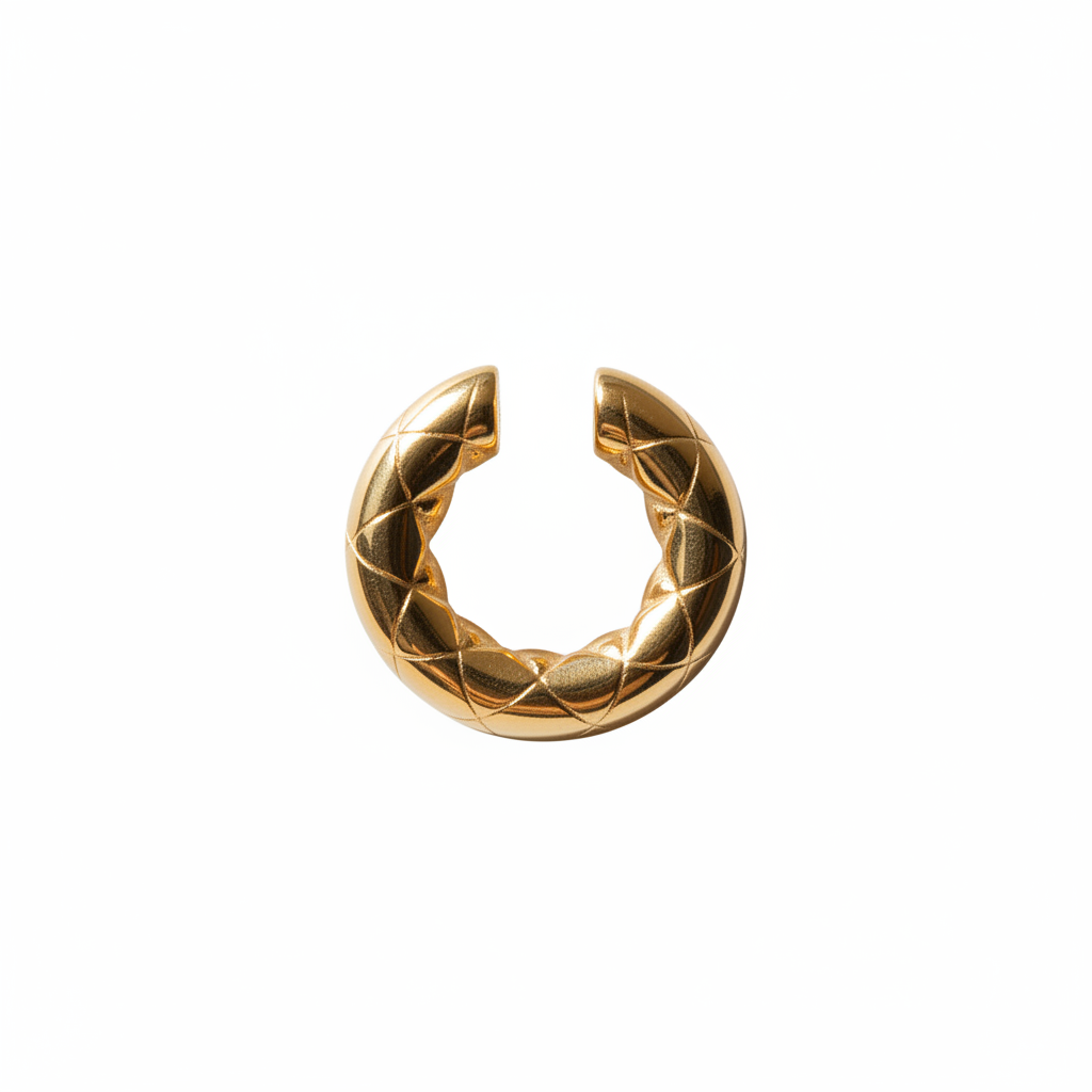 Ear cuff bombato rigato piccolo in 2 colori