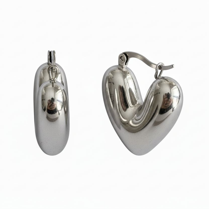 Orecchini bombati in 2 colori