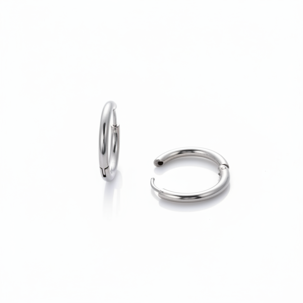 Orecchino liscio in 2 colori