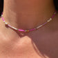 Collana con perle e perline in 4 colori
