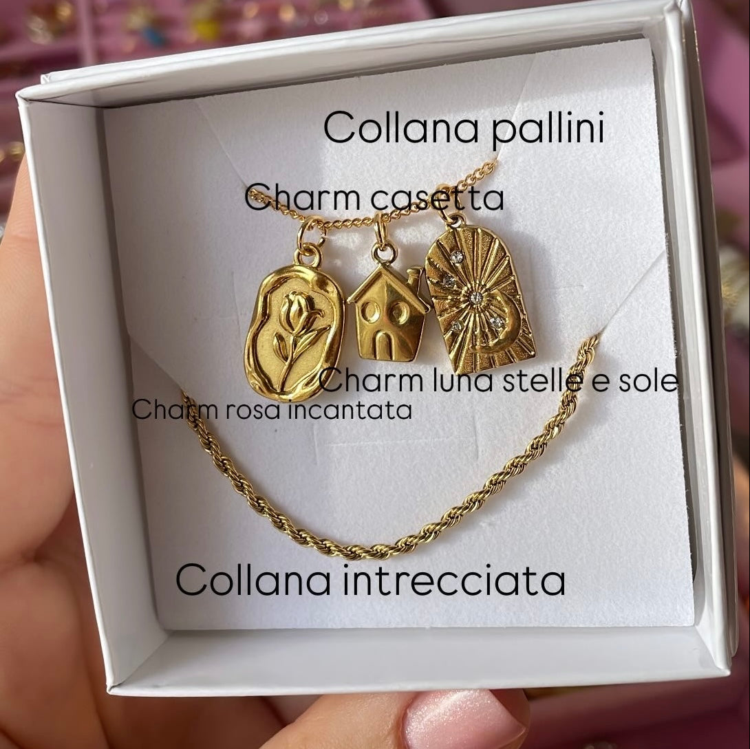 Collana pallini in 2 colori