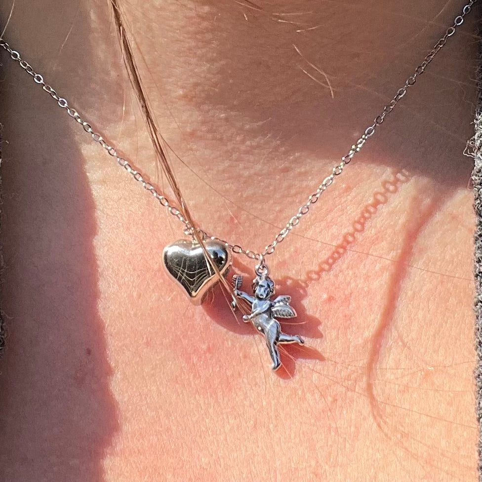 Collana cupido e amore in 2 colori