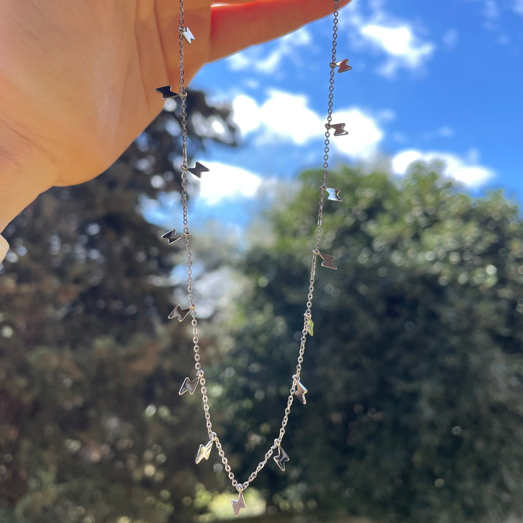 Collana con fulmini in 2 colori