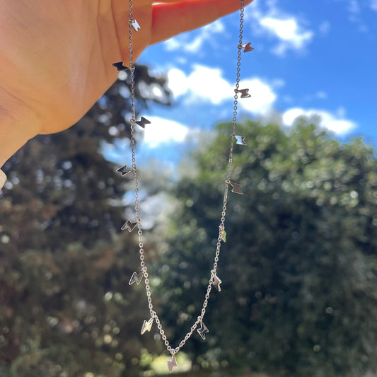 Collana con fulmini in 2 colori