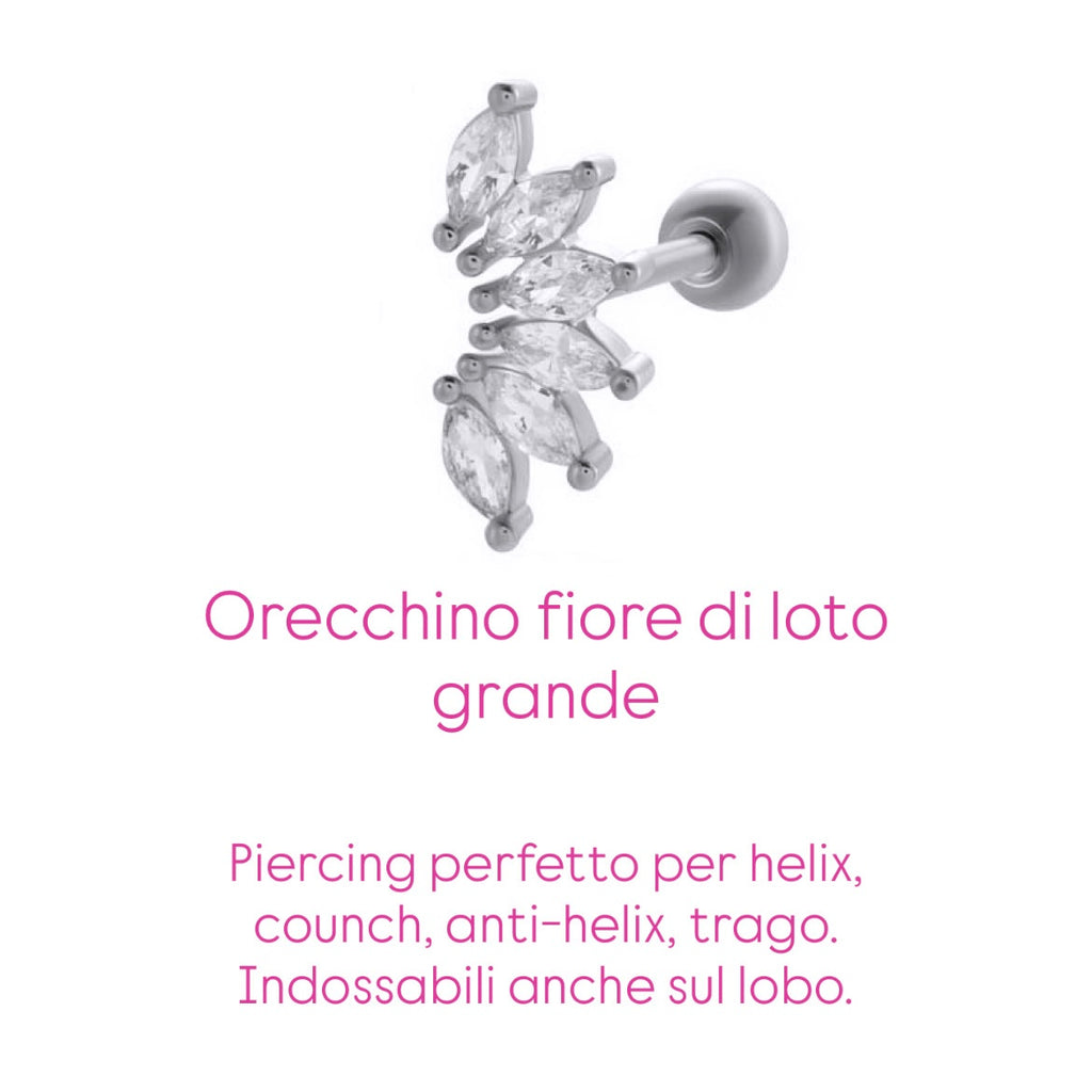 Piercing fiore di loto grande in 2 colori