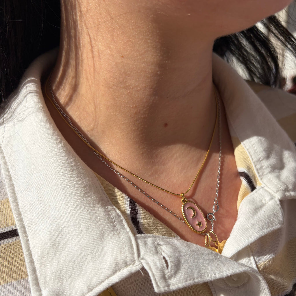 Charm Luna e stella rosa