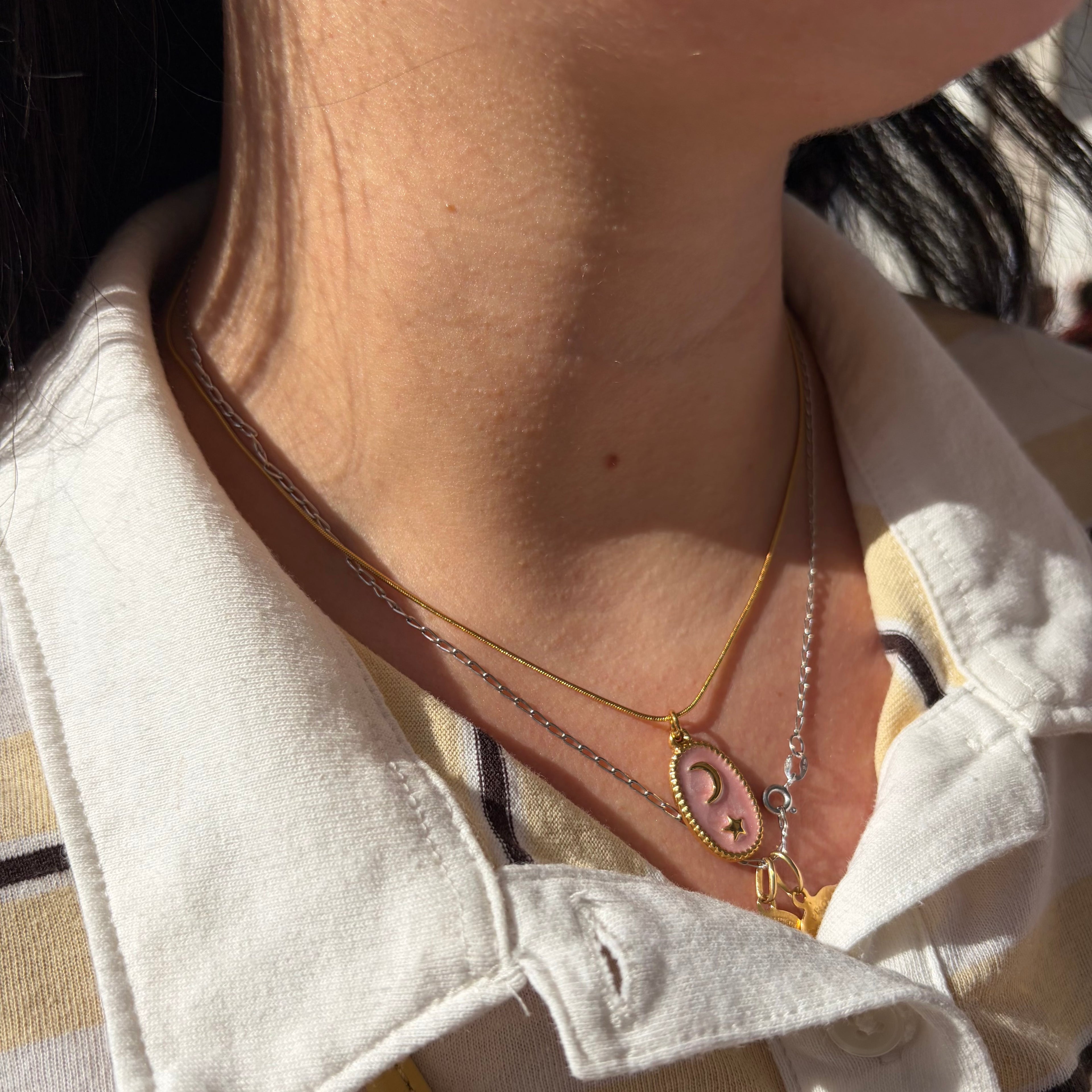 Charm Luna e stella rosa