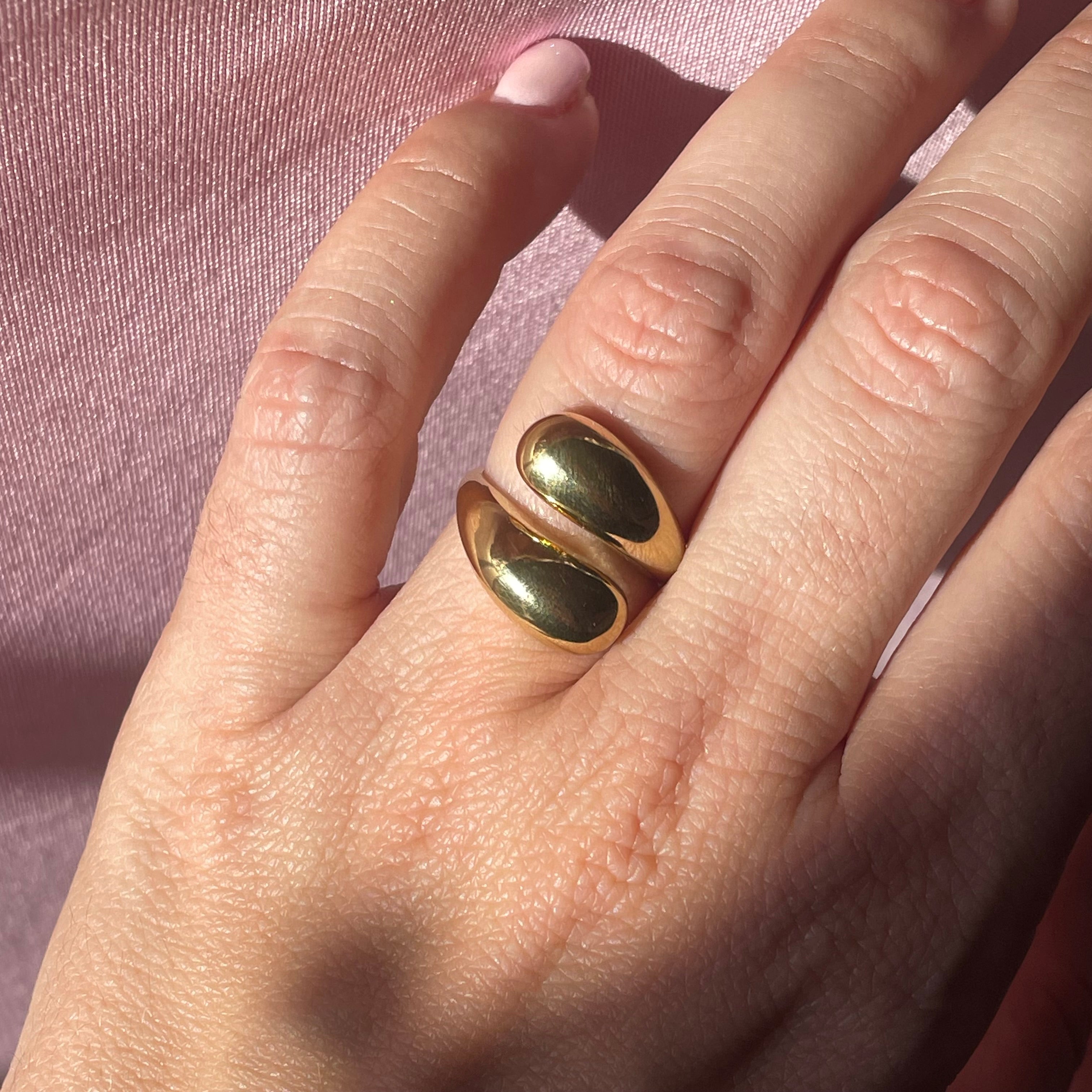 Anello doppia goccia in 3 colori