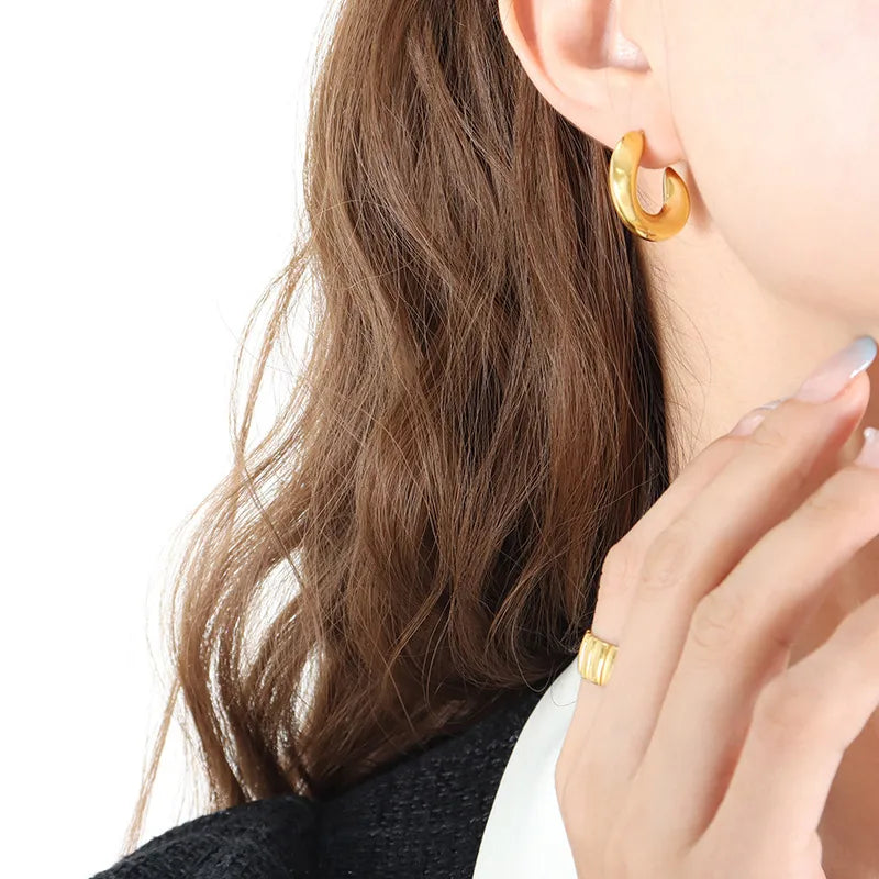 Orecchini onda in 2 colori