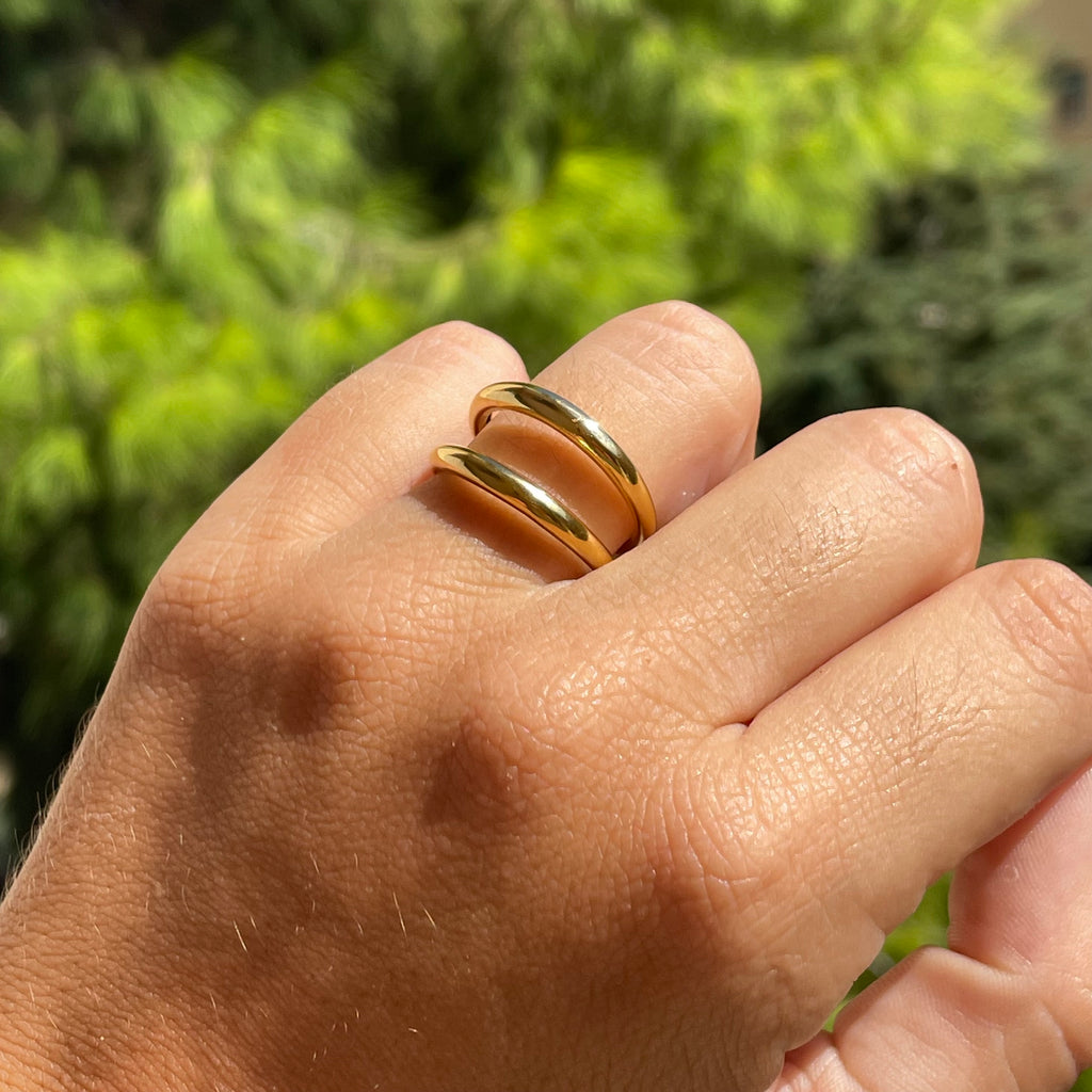 Anello twin in 2 colori