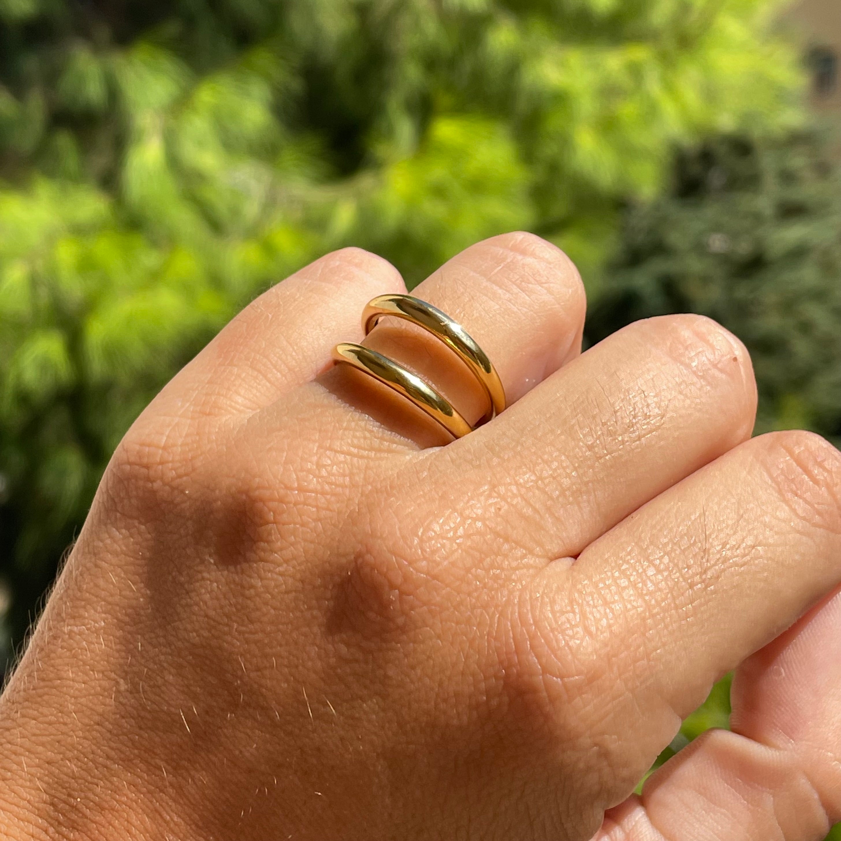 Anello twin in 2 colori