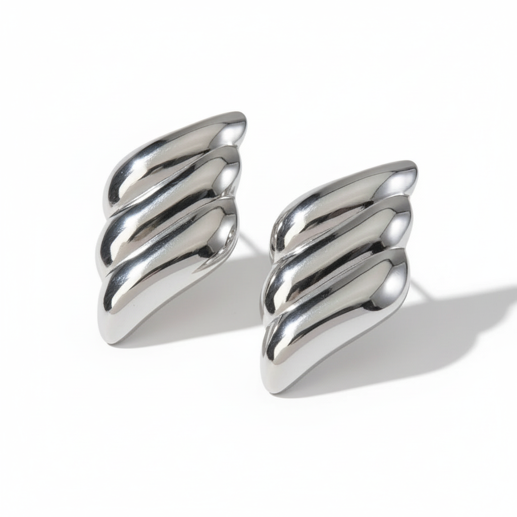 Orecchini ondeggianti in 2 colori