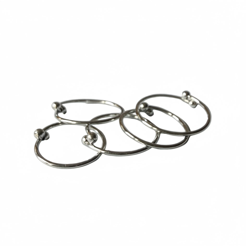 Anelli set da 5 lisci in 2 colori