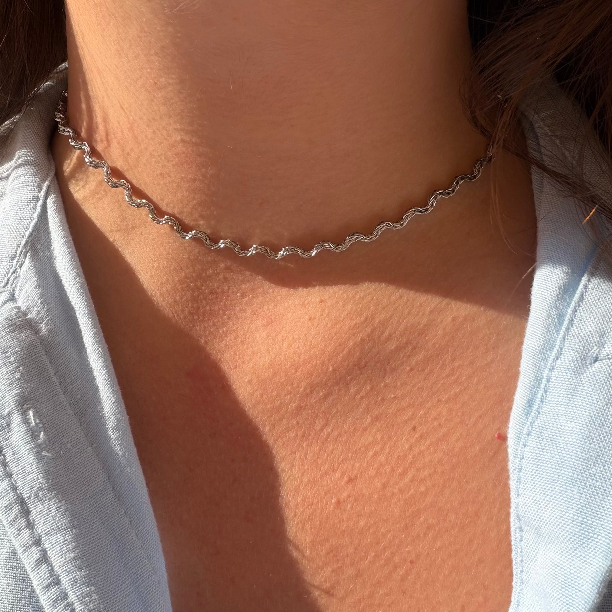 Collana ondulata in 2 colori