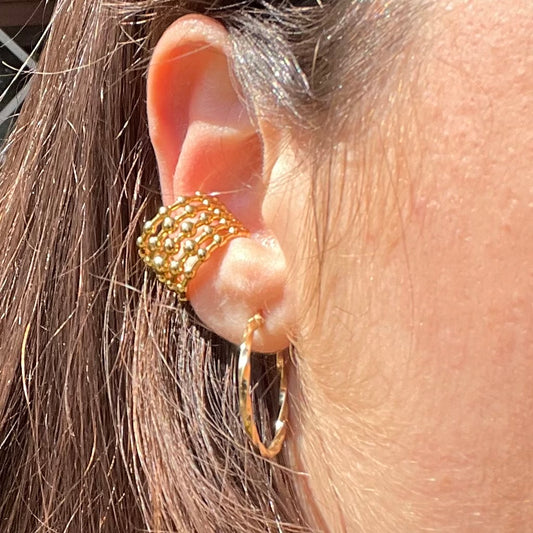 Ear cuff pallini a tre in 2 colori