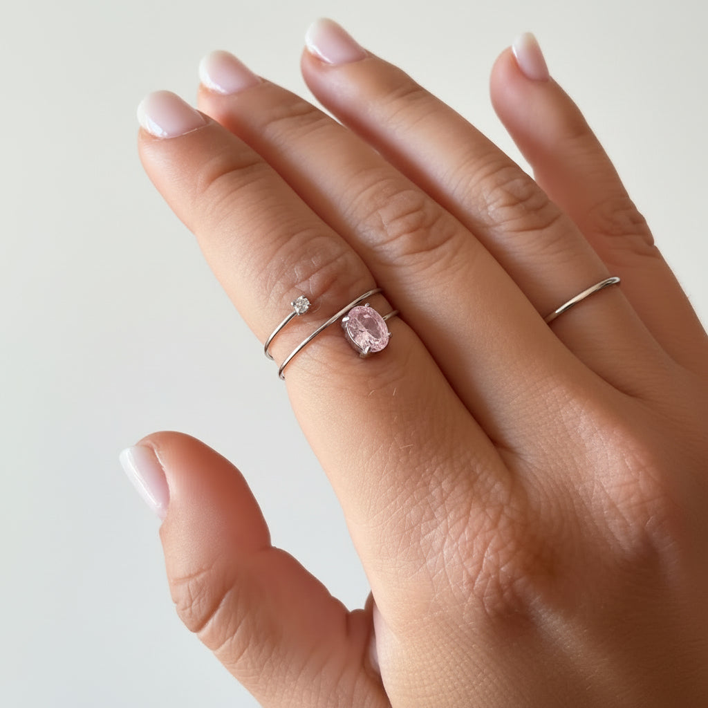 Anello oval sparkling