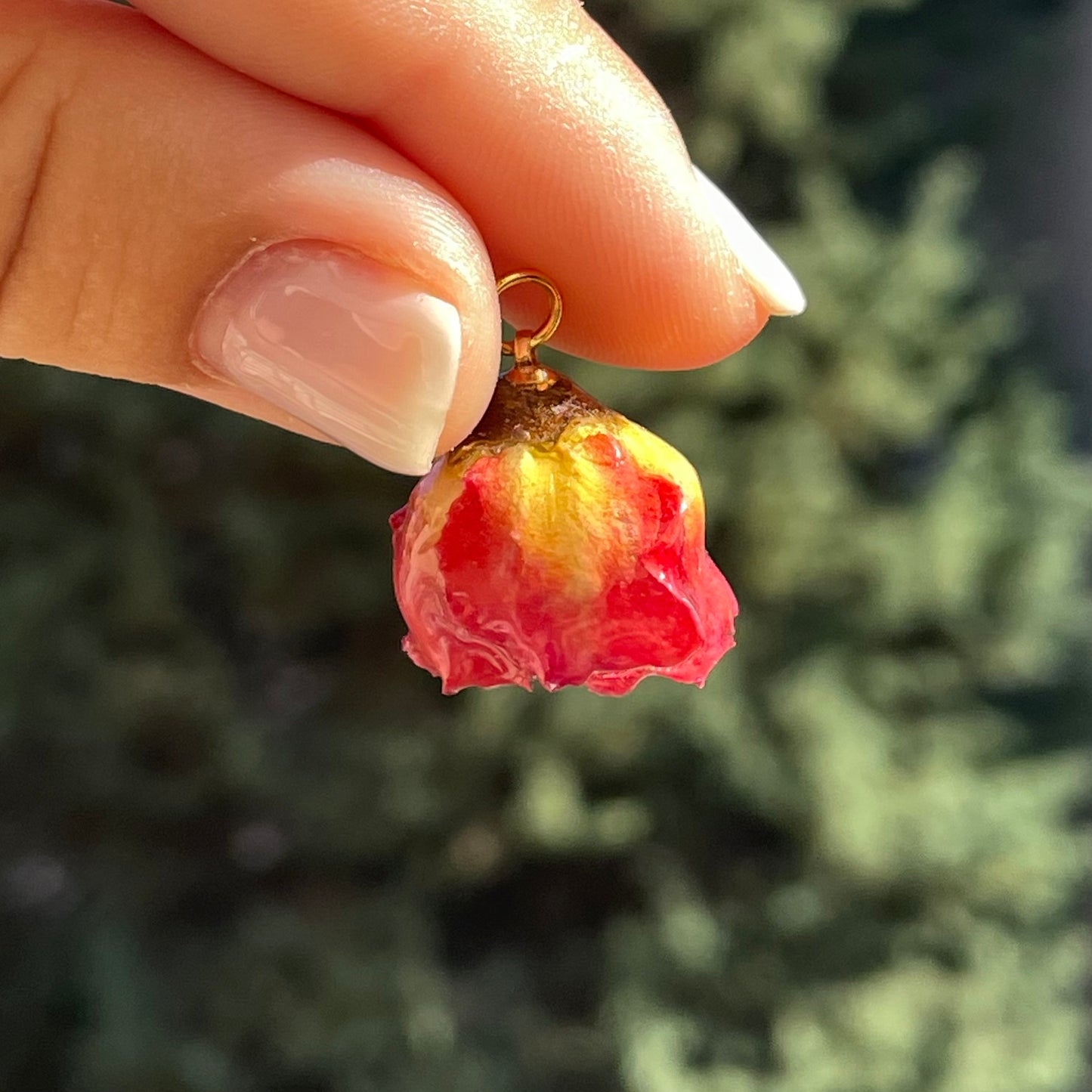 Charm Bocciolo di rosa vera