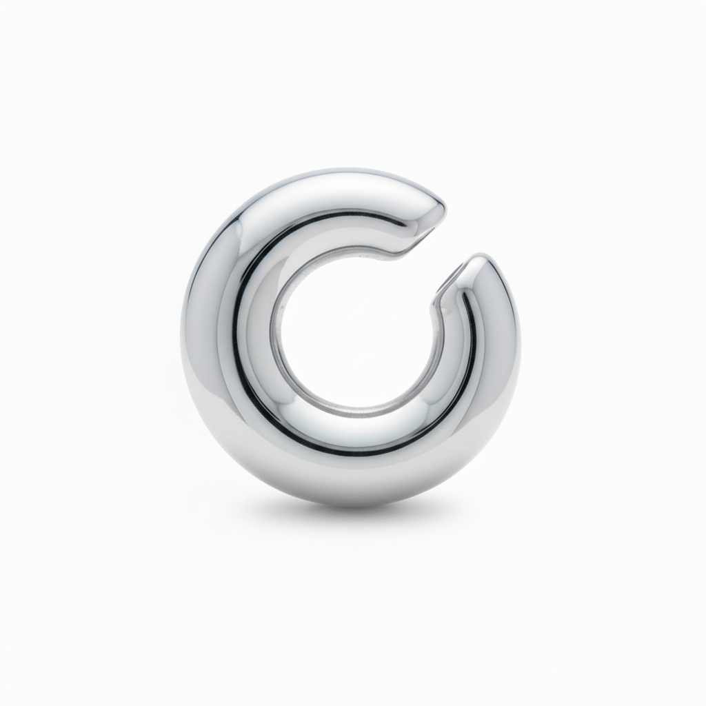 Ear cuff liscio grande doppio in 2 colori