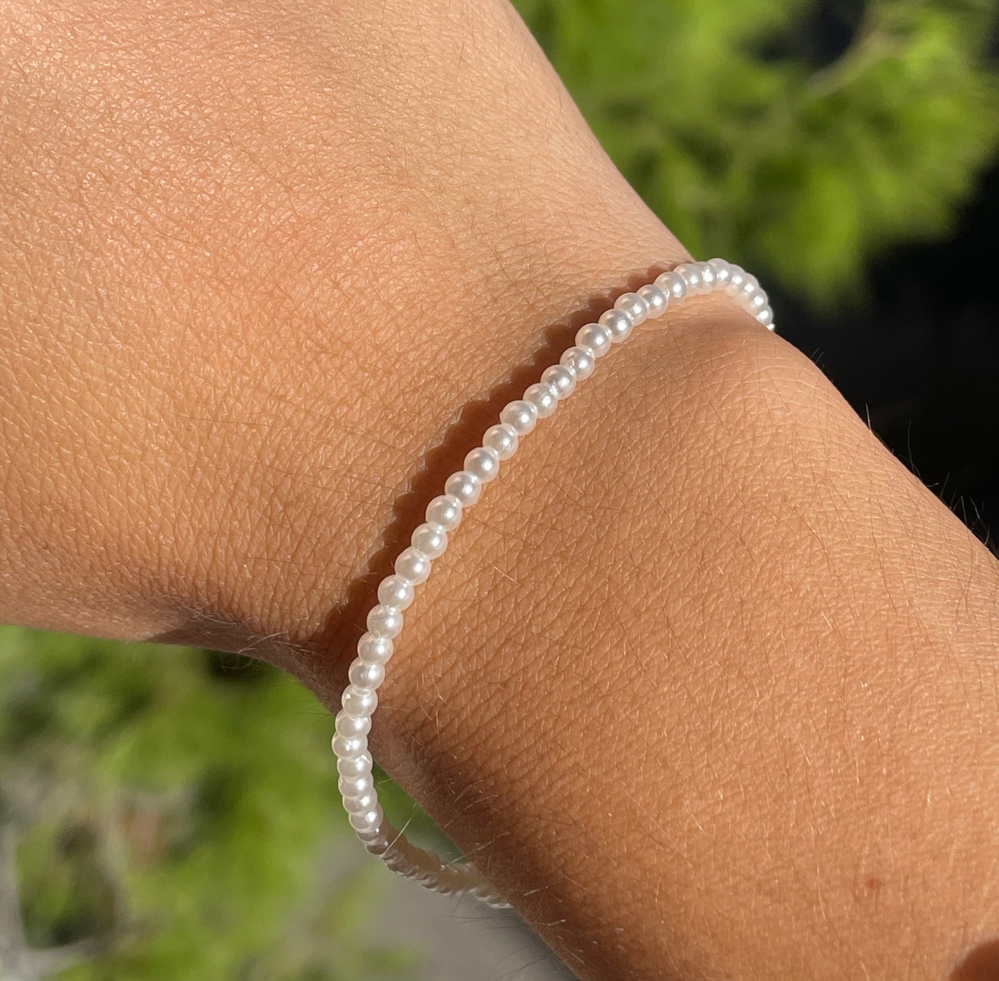 Bracciale piccole perle in 2 colori