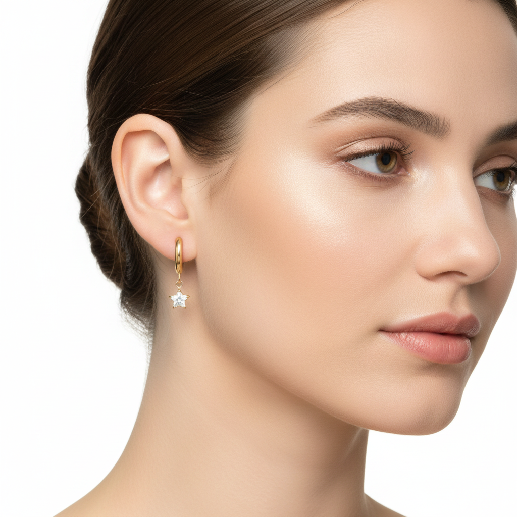 Orecchino stellina in 6 colori