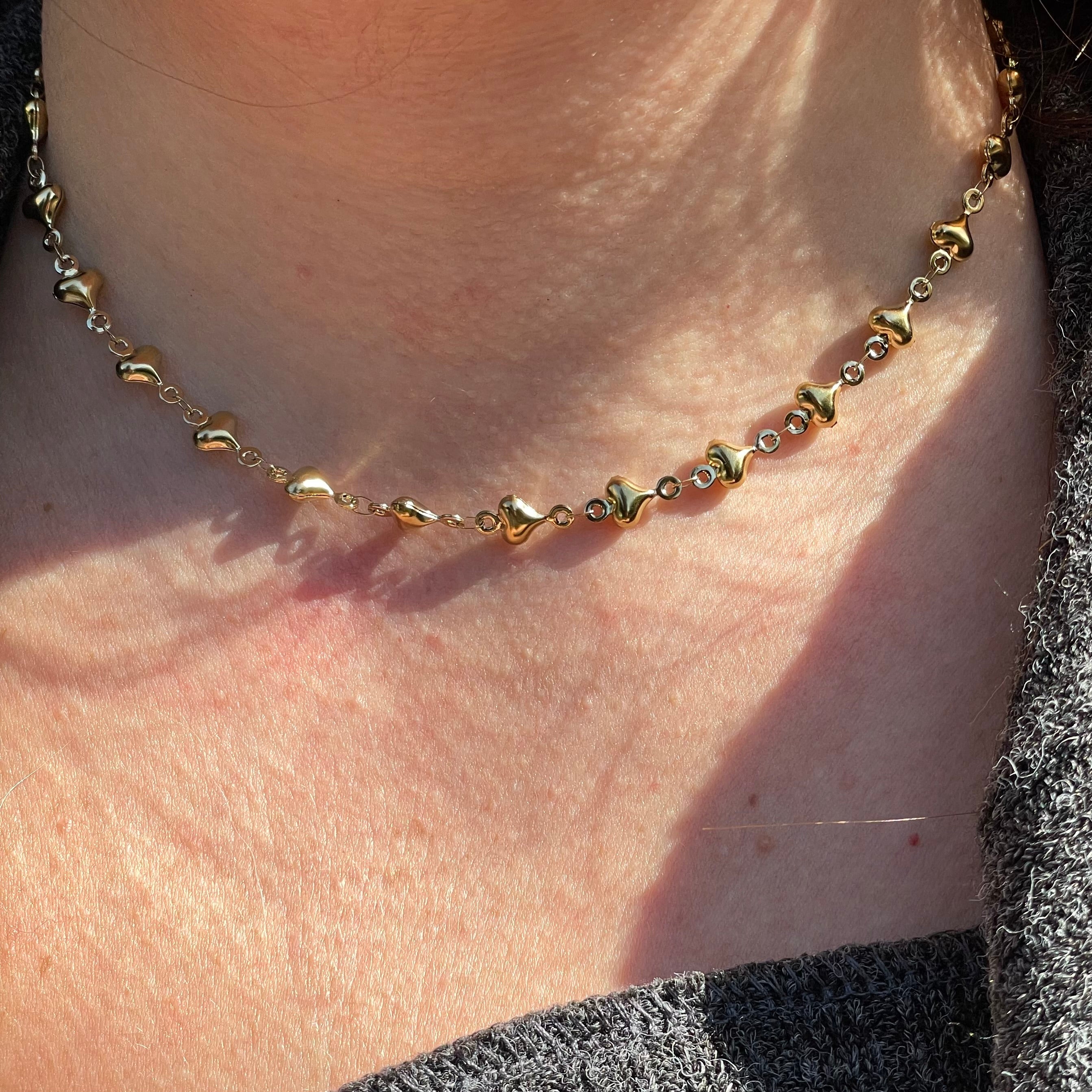 Collana cuori sonagli in 2 colori