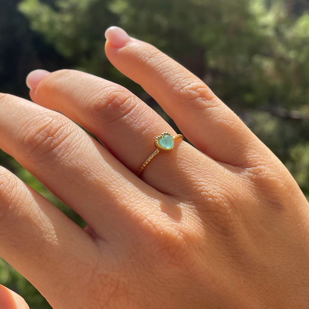 Anello cuoricino in 5 colori